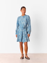 Vestido curto com estampa de zebra Whistles Petite Flippy - Imagem 3 de 4