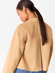 Whistles Petite Short Cotton Trench Jacket - Imagem 2 de 5