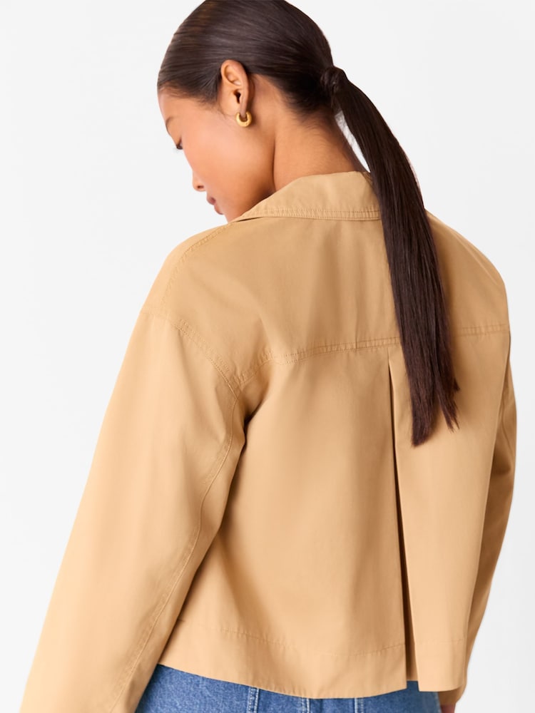 Whistles Petite Short Cotton Trench Jacket - Imagem 2 de 5