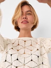 Whistles Crochet Long Sleeve Knit Jumper - Imagem 4 de 5
