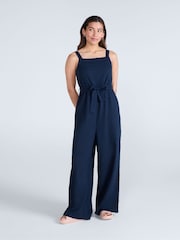 Animal Blue Womens Becca Linen Jumpsuit - Image 1 of 4