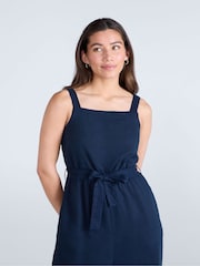 Animal Blue Womens Becca Linen Jumpsuit - Image 3 of 4