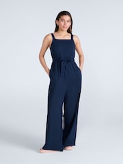 Animal Blue Womens Becca Linen Jumpsuit - Image 4 of 4