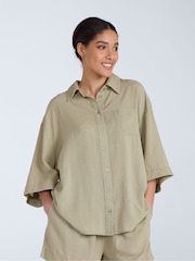 Animal Green Womens Nova Linen Shirt - Image 1 of 9