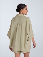 Animal Green Womens Nova Linen Shirt - Image 2 of 9