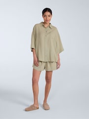 Animal Green Womens Nova Linen Shirt - Image 3 of 9