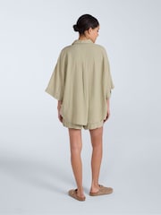 Animal Green Womens Nova Linen Shirt - Image 4 of 9