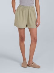 Animal Green Womens Nova Linen Shorts - Image 1 of 7