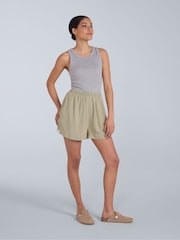 Animal Green Womens Nova Linen Shorts - Image 3 of 7