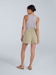 Animal Green Womens Nova Linen Shorts - Image 4 of 7