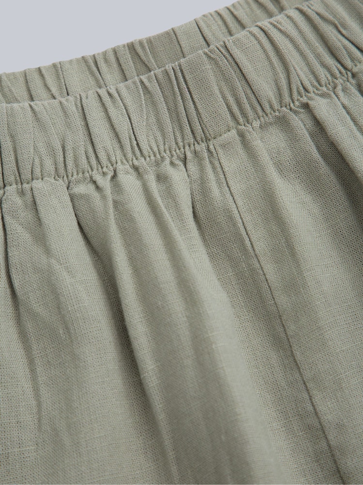 Animal Green Womens Nova Linen Shorts - Image 7 of 7