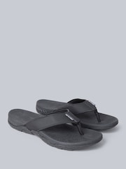 Animal Black Mens Fader Flip Flops - Image 1 of 5