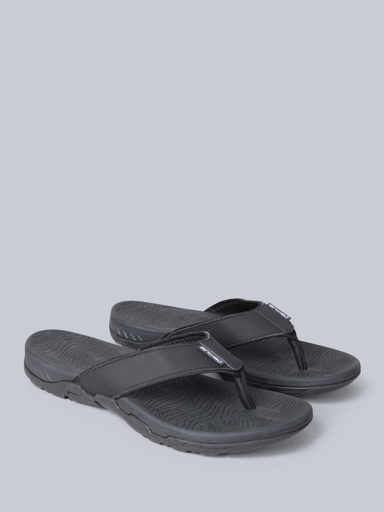 Animal Black Mens Fader Flip Flops - Image 1 of 5