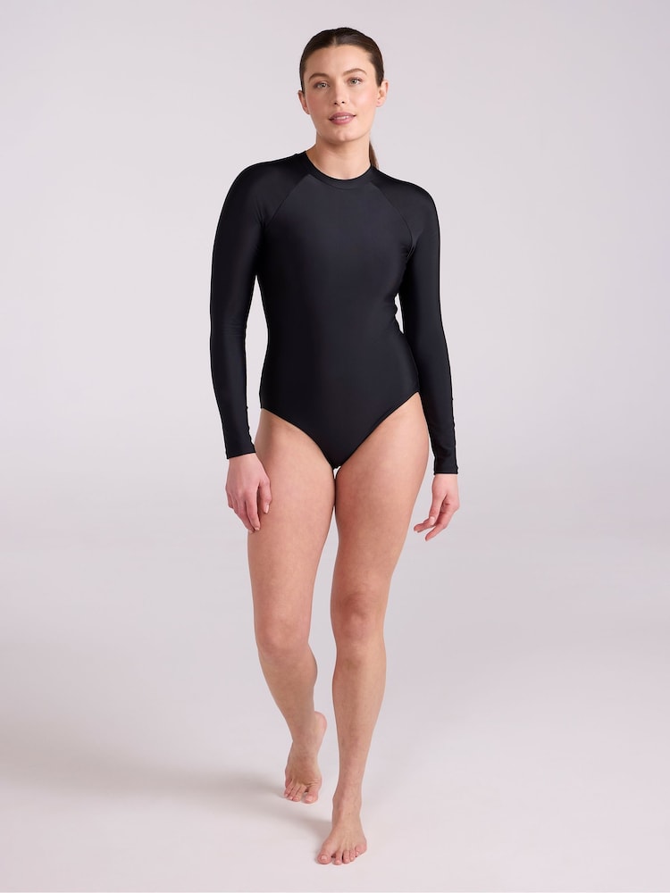 Buy Mountain Warehouse Black Womens Sydney Long Sleeve Swim Suit