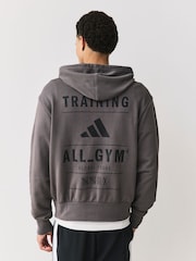 adidas Brown Category Training Graphic Hoodie - Image 3 of 6