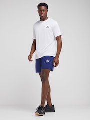 深藍色 - adidas Workout Essentials Base Woven Shorts - 圖片 2，共 4