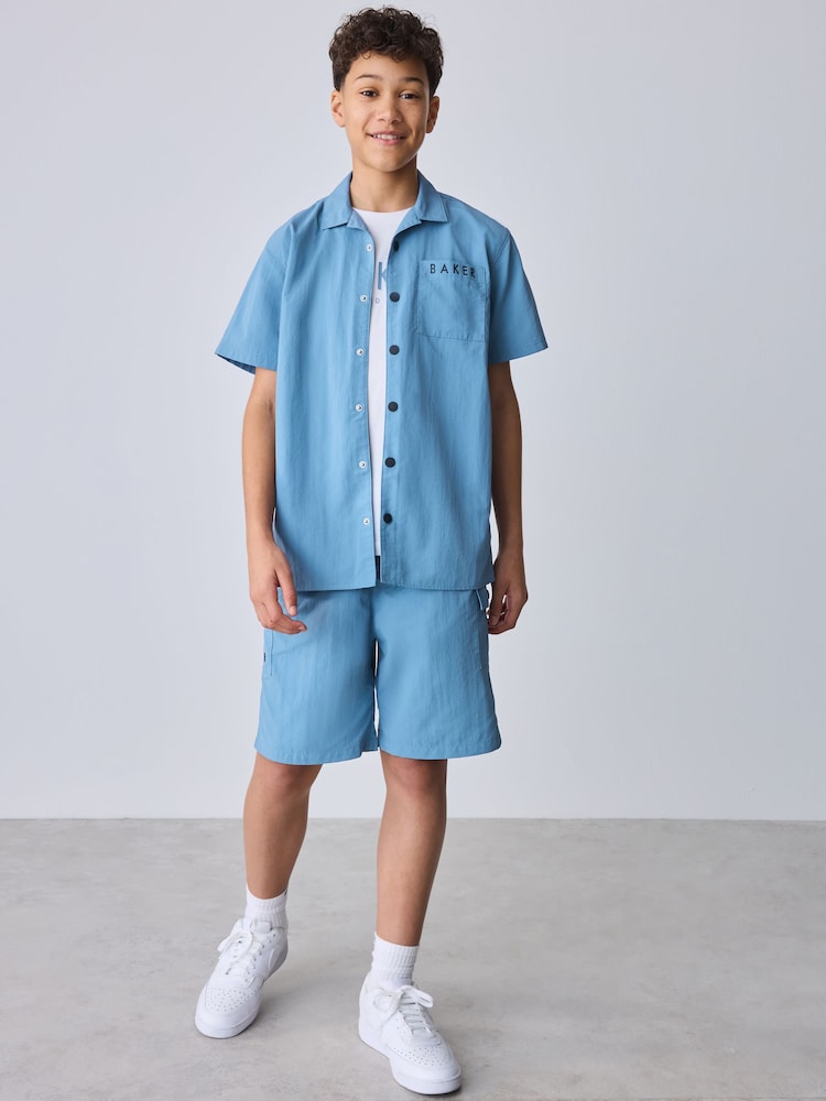 Baker by Ted Baker Blue Shirt, T-Shirt and Shorts Set - Image 2 of 16