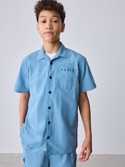 Baker by Ted Baker Blue Shirt, T-Shirt and Shorts Set - Image 3 of 16