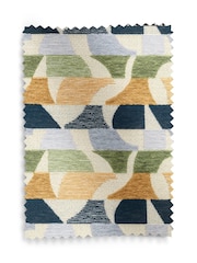 Ochre Yellow Green & Dark Grey Broken Geo Upholstery Swatch - Image 1 of 1