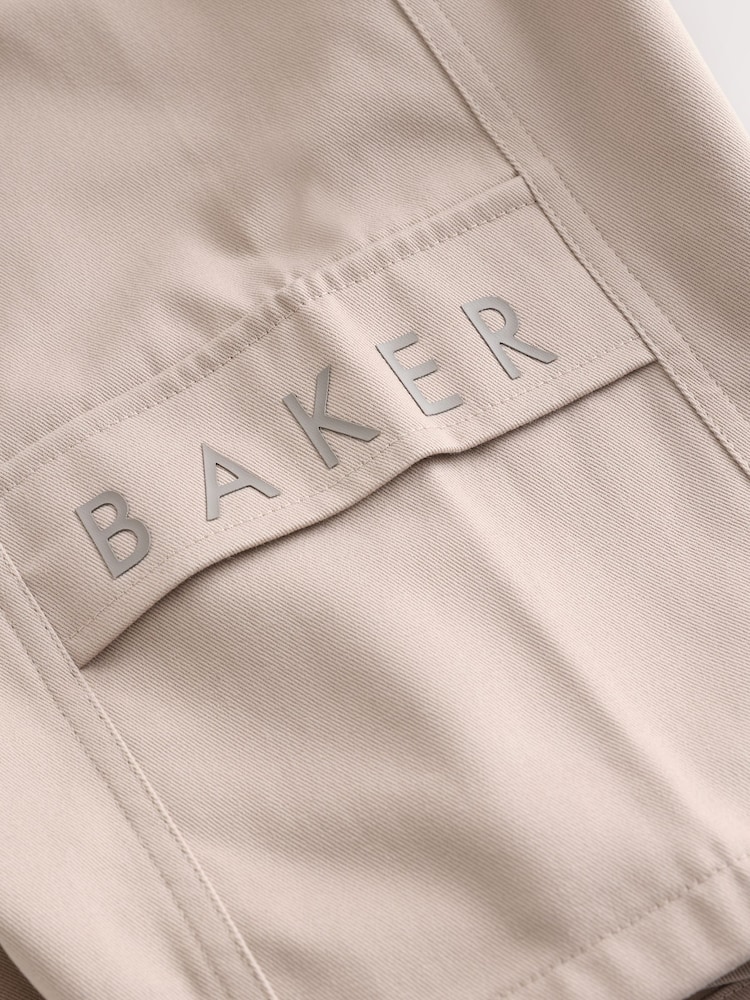 Baker by Ted Baker Stone Woven Cargo Shorts - Image 10 of 10