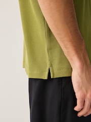 Olive Green Short Sleeve Tipped Polo Shirt - Image 6 of 10