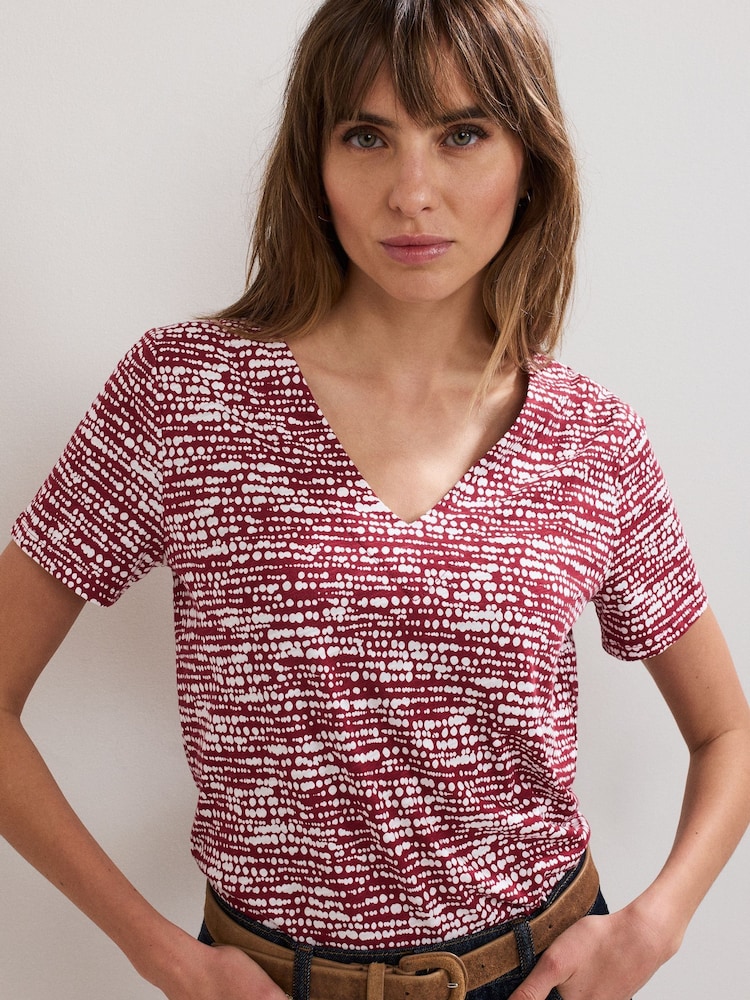 Phase Eight Red Alice Spot Print Top - Image 1 of 6