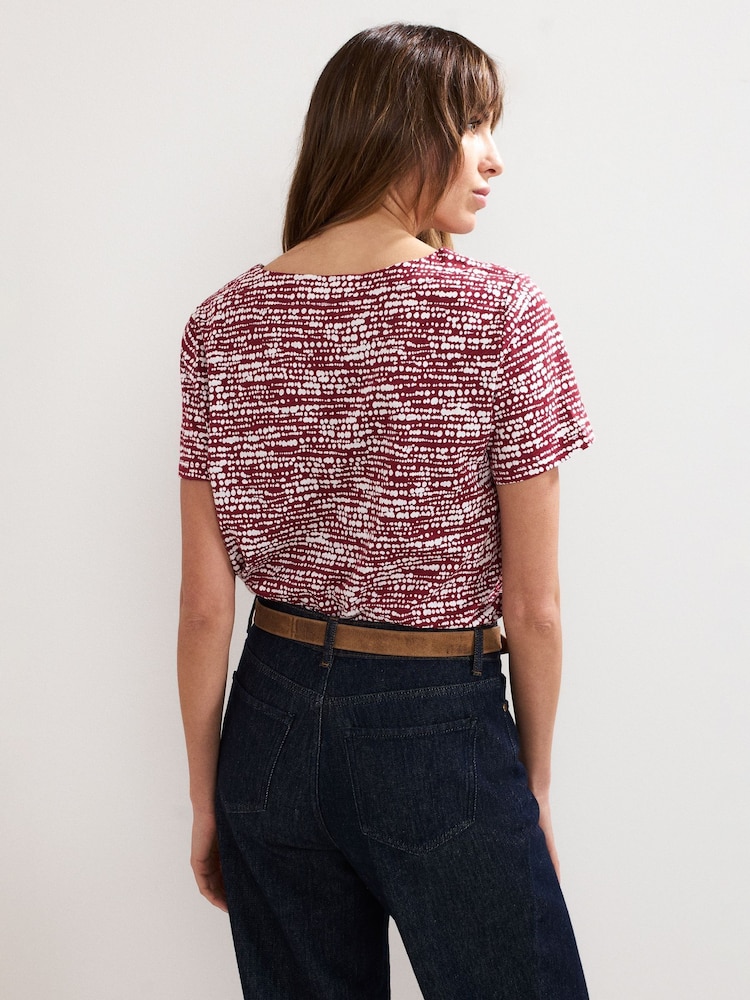 Phase Eight Red Alice Spot Print Top - Image 2 of 6