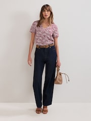 Phase Eight Red Alice Spot Print Top - Image 3 of 6