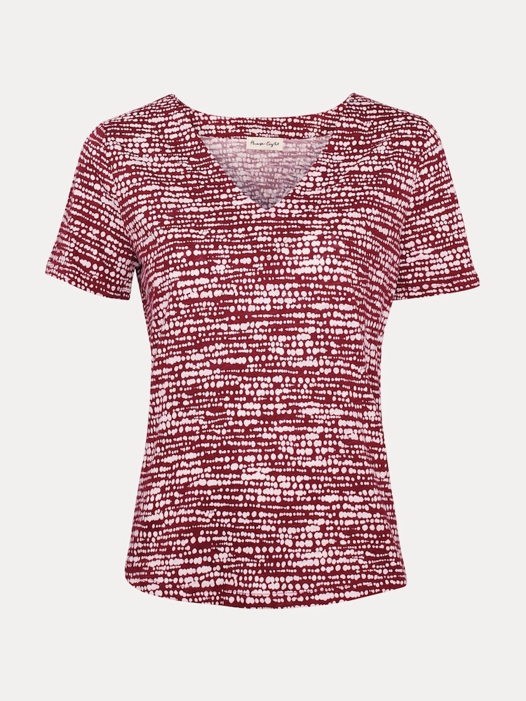 Phase Eight Red Alice Spot Print Top - Image 6 of 6 Phase Eight Red Alice Spot Print Top - Image 6 of 6