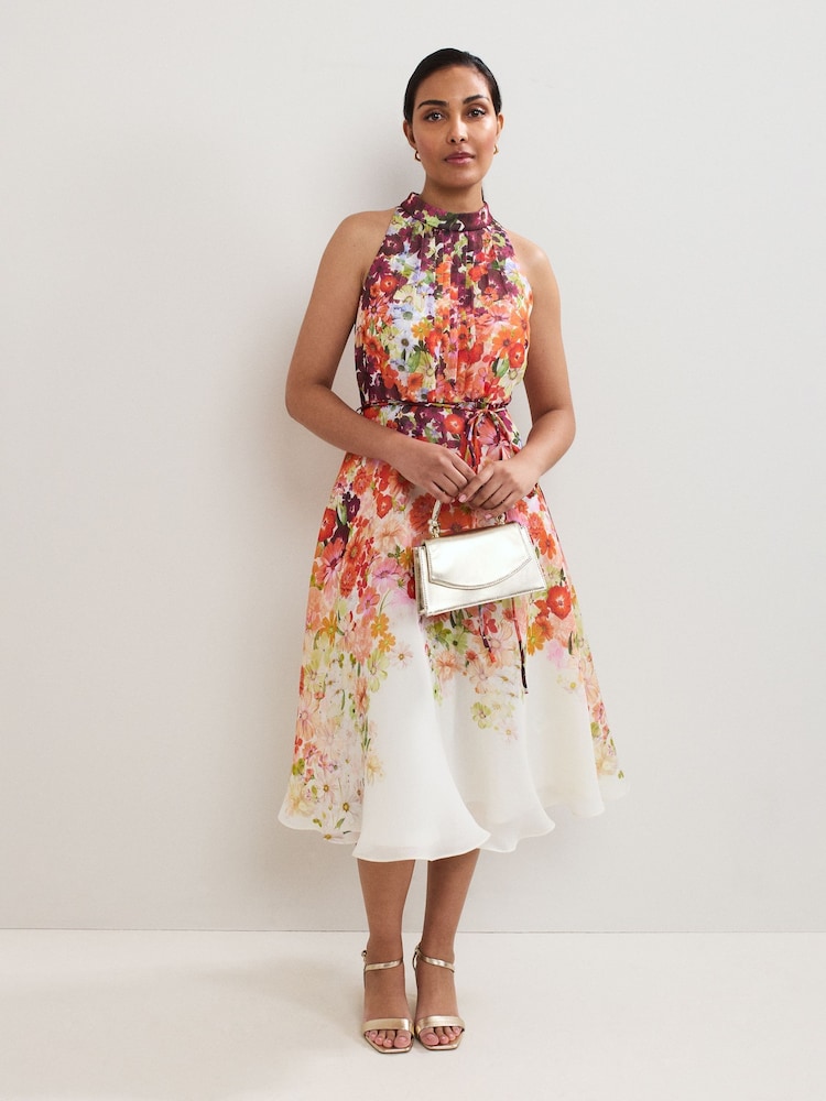 Phase Eight Orange Petite Bethany Dress - Image 1 of 6