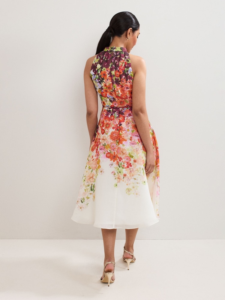 Phase Eight Orange Petite Bethany Dress - Image 2 of 6