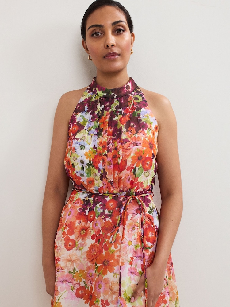 Buy Phase Eight Orange Petite Bethany Floral Print Dress from Next USA