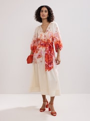 Phase Eight White Jaslyn Floral Print Dress - Image 1 of 7