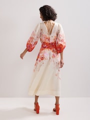 Phase Eight White Jaslyn Floral Print Dress - Image 2 of 7