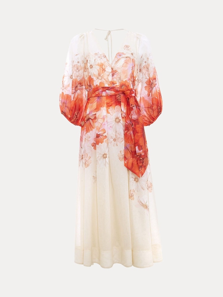 Phase Eight White Jaslyn Floral Print Dress - Image 7 of 7