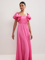 Phase Eight Pink Rhianna Midi Dress - Image 3 of 7