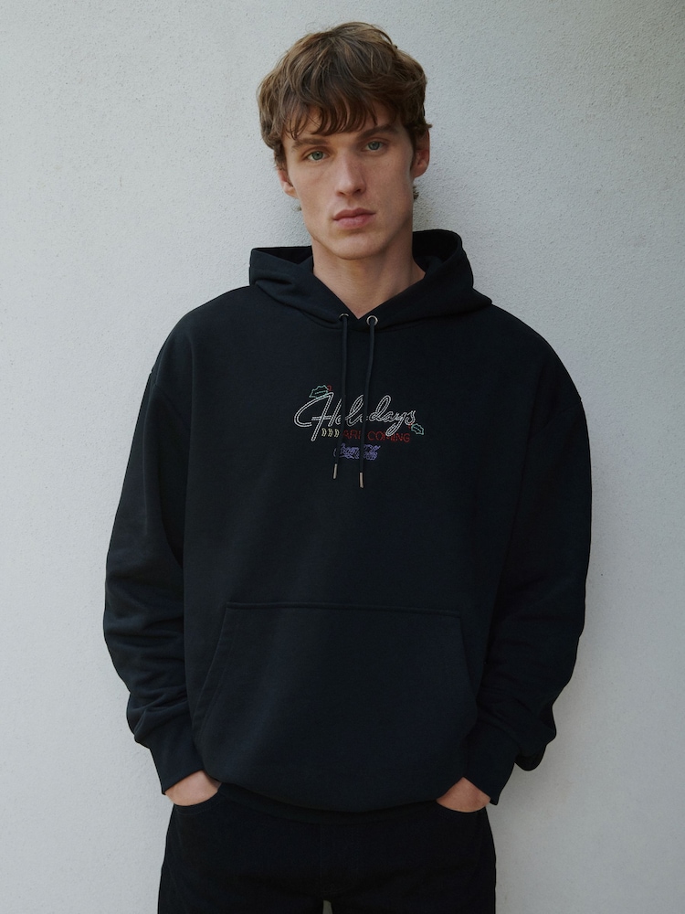 Black Christmas Coca Cola Graphic License Hoodie - Image 1 of 4 Black Christmas Coca Cola Graphic License Hoodie - Image 1 of 4