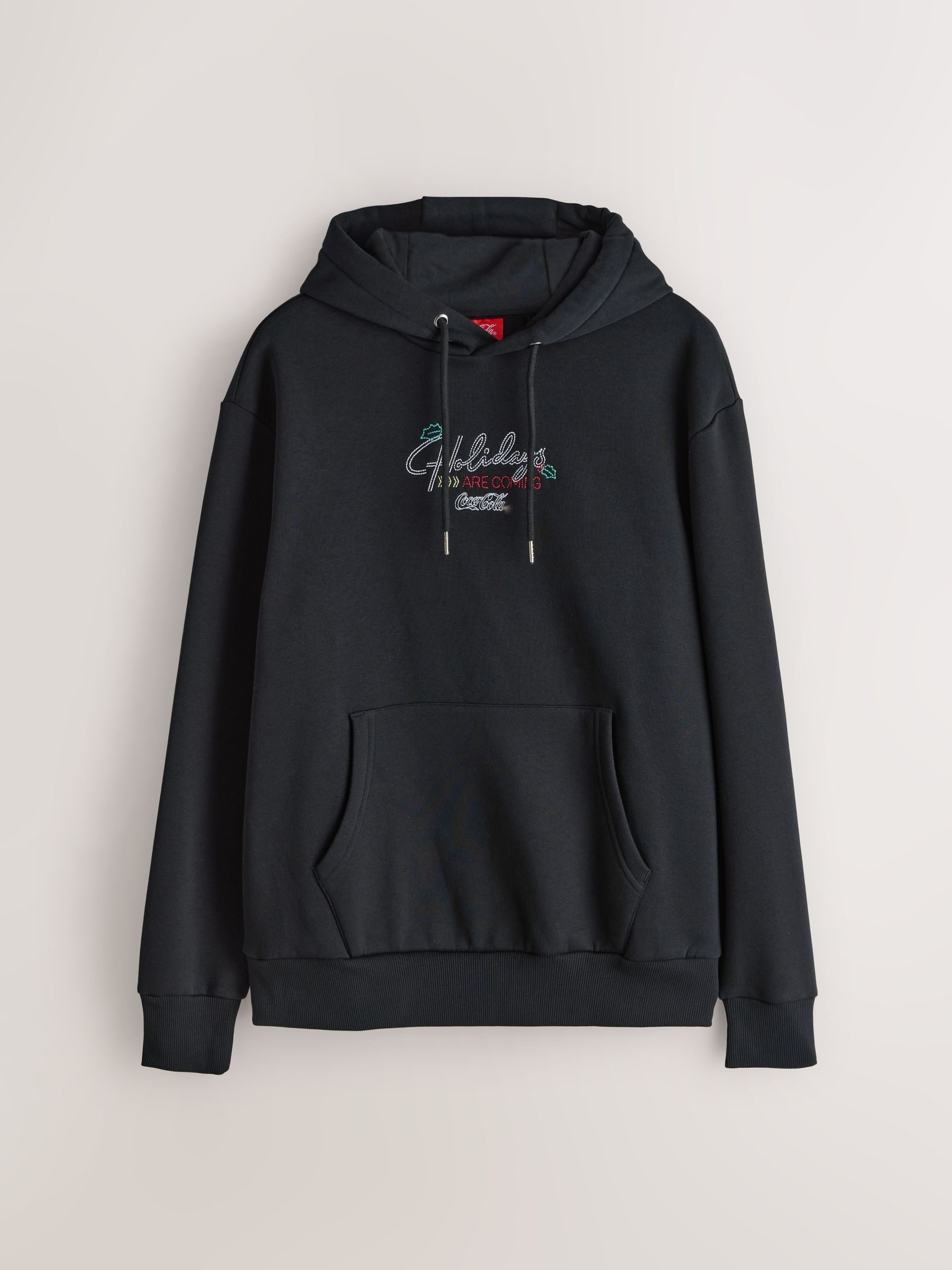 COCACOLA MIRROR LOGO HOODIE Black Christmas Coca Cola Graphic