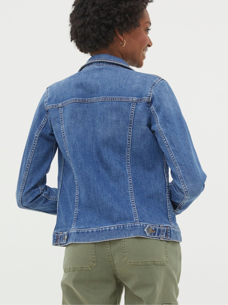 FatFace Tasha Blue Petite Denim Jacket - Image 2 of 6 FatFace Tasha Blue Petite Denim Jacket - Image 2 of 6