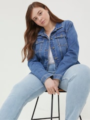 FatFace Tasha Blue Petite Denim Jacket - Image 5 of 6