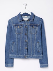 FatFace Tasha Blue Petite Denim Jacket - Image 6 of 6