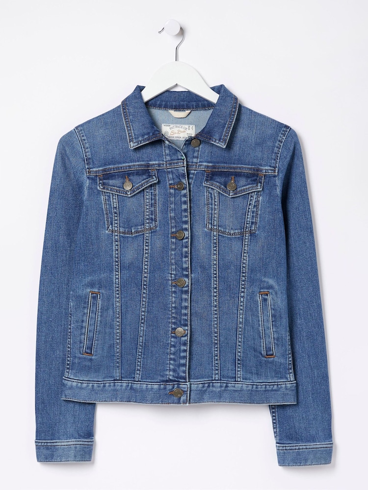 FatFace Tasha Blue Petite Denim Jacket - Image 6 of 6 FatFace Tasha Blue Petite Denim Jacket - Image 6 of 6