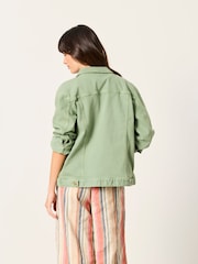 FatFace Tasha Green Petite Denim Jacket - Image 2 of 6