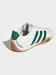 adidas White/Green Adipista Shoes - Image 4 of 9
