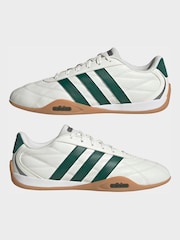 adidas White/Green Adipista Shoes - Image 5 of 9