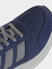adidas Blue/Grey Cloudfoam Cuxxion 80s Trainers - Image 7 of 8