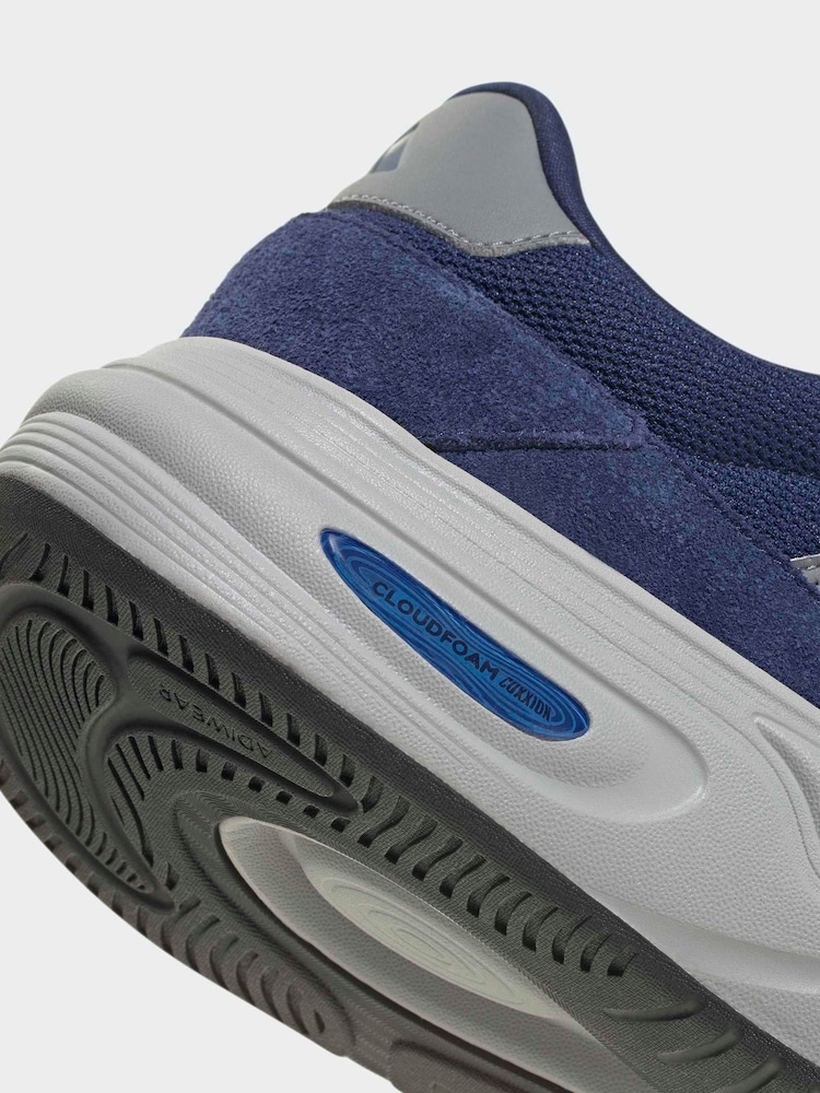 adidas Blue/Grey Cloudfoam Cuxxion 80s Trainers - Image 8 of 8