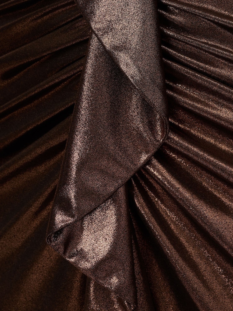 Adrianna By Adrianna Papell Foiled Jersey Midi Dress - Image 6 of 6