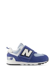 New Balance Blue Infant 574 Trainers - Image 1 of 8