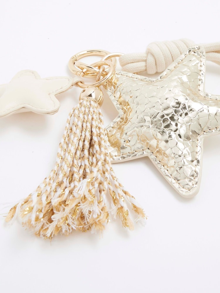 River Island Cream Star Charm Bag - Image 3 of 3